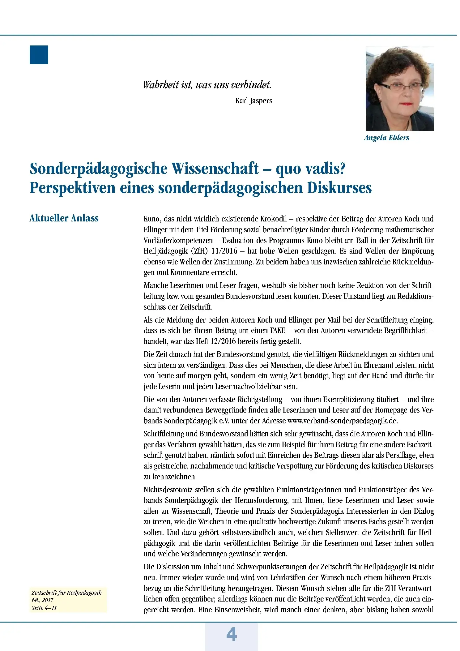 Zeitschrift für Heilpädagogik Artikel