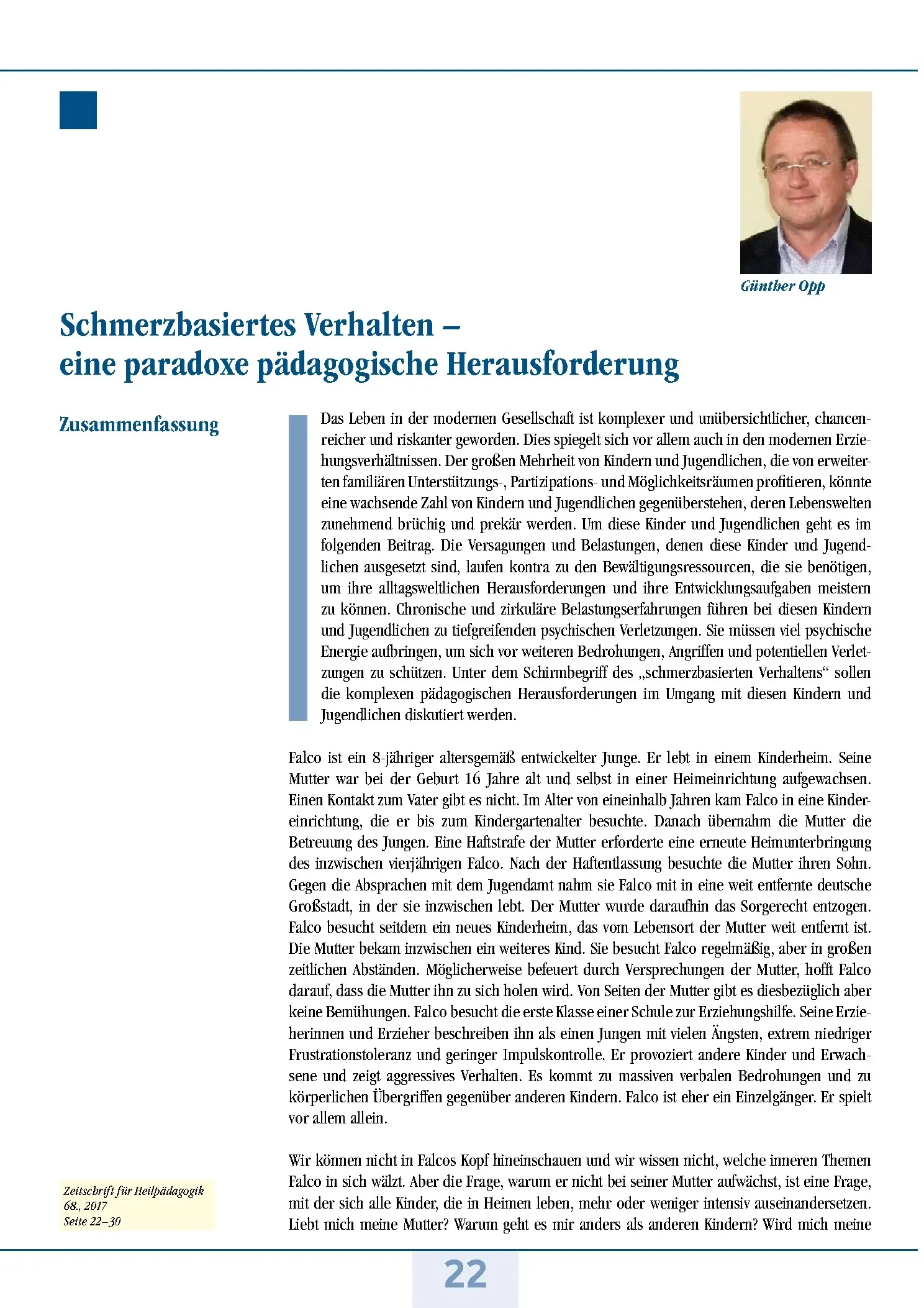 Zeitschrift für Heilpädagogik Artikel