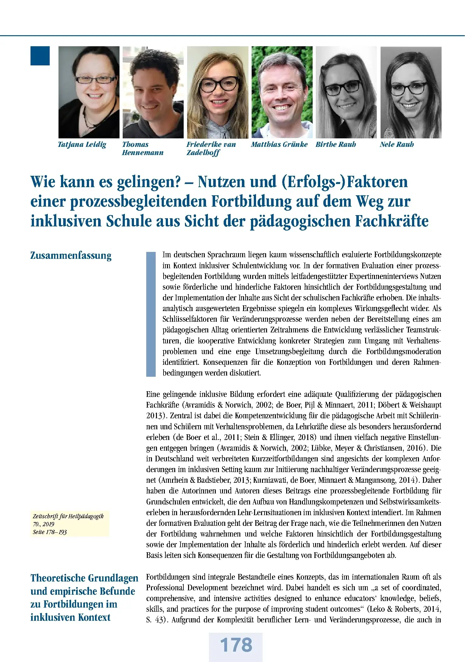 Zeitschrift für Heilpädagogik Artikel