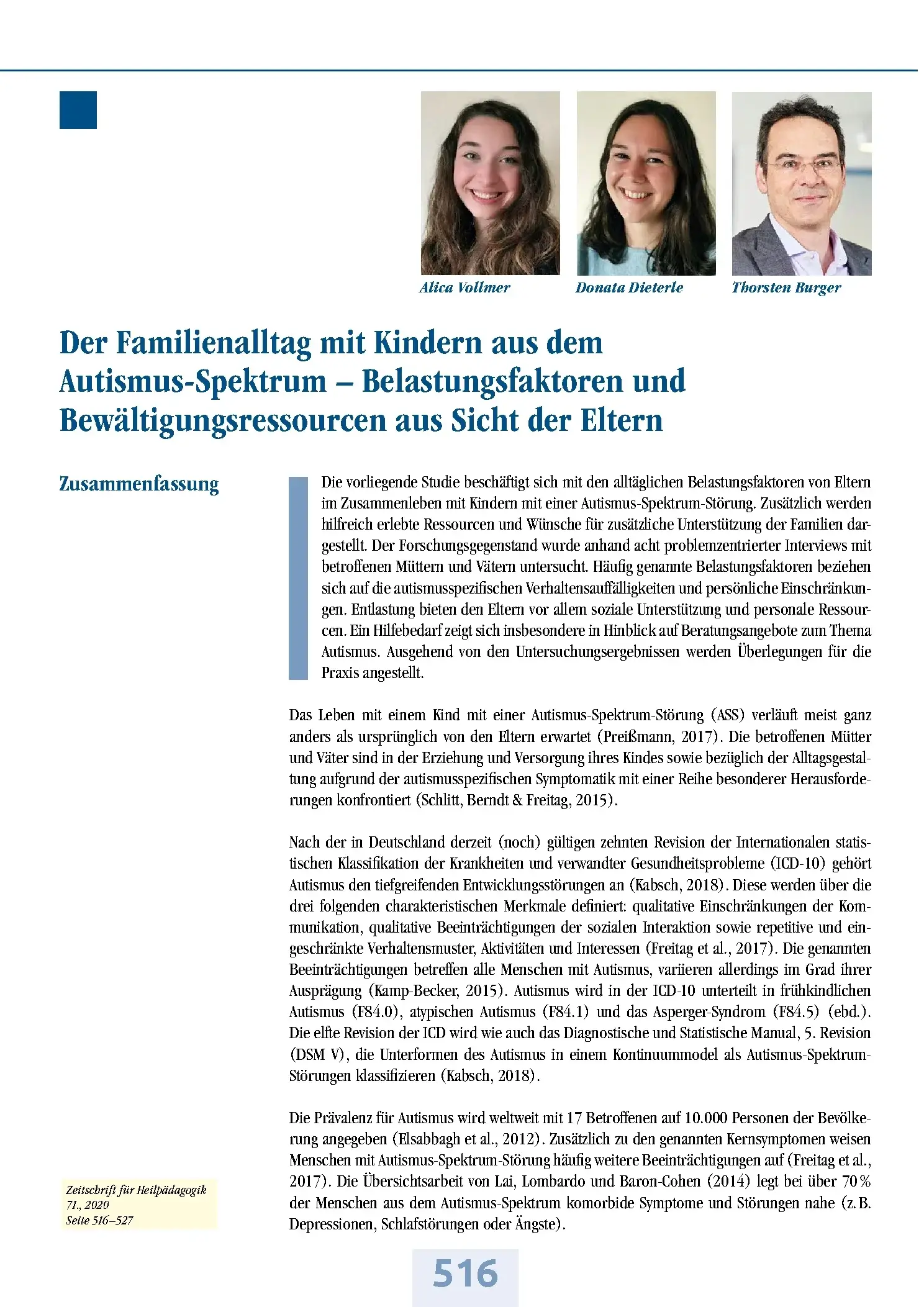 Zeitschrift für Heilpädagogik Artikel
